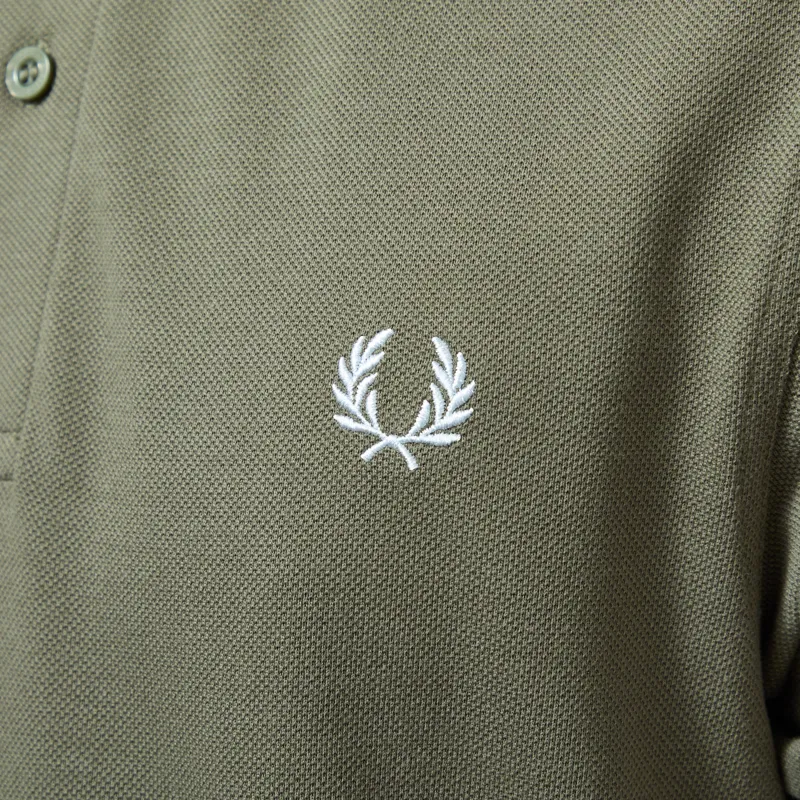 Fred Perry M3600 Twin Tipped Polo Shirt Laurel Wreath Green Ecru Dusky Blue-6
