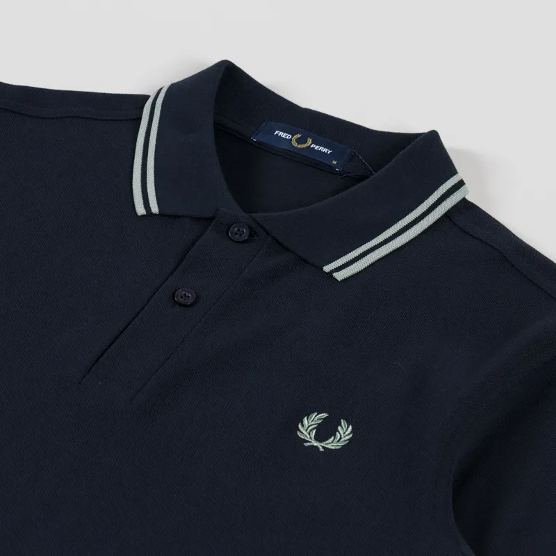 Fred Perry M3600 Twin Tipped Polo Shirt Navy Seagrass-2