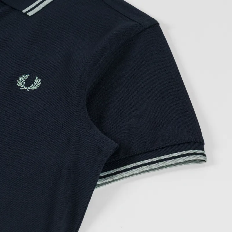 Fred Perry M3600 Twin Tipped Polo Shirt Navy Seagrass-3