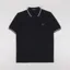 Fred Perry Twin Tipped Polo Shirt Black Ecru Laurel Wreath Green