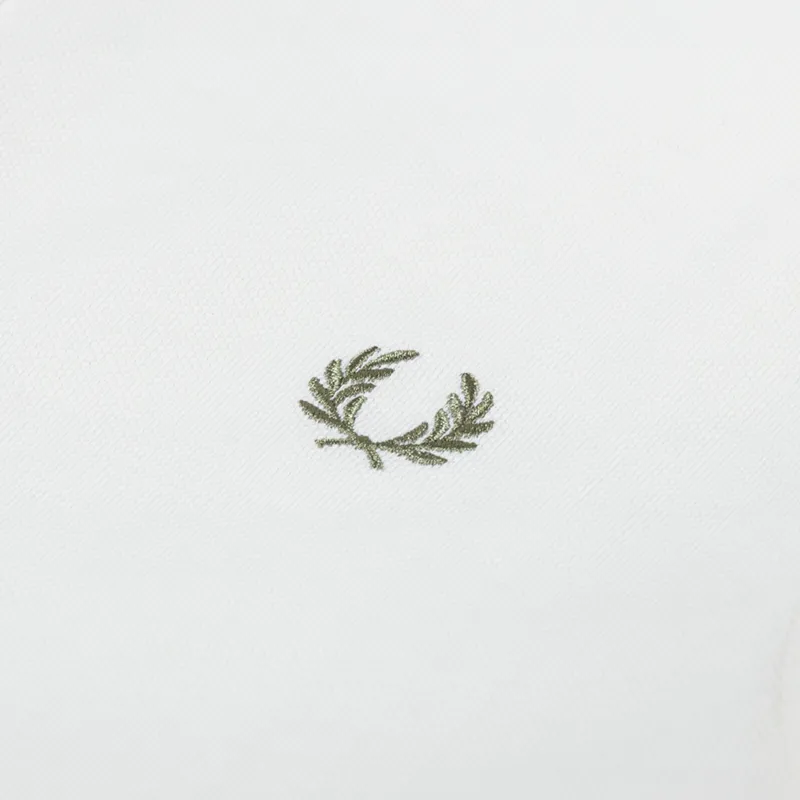 Fred Perry M3600 Twin Tipped Polo Shirt Light Ecru Olive Mint-3