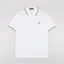 Fred Perry Twin Tipped Polo Shirt Snow White Track Blue Green