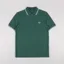 Fred Perry Twin Tipped Polo Shirt Sport Green Track Blue