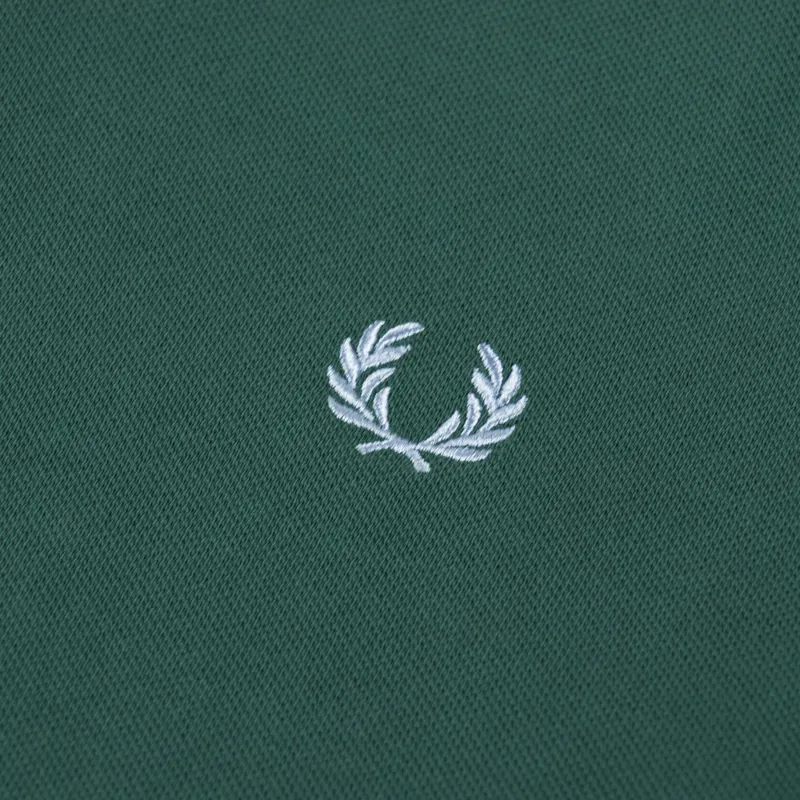 Fred Perry Twin Tipped Polo Shirt Sport Green Track Blue-4