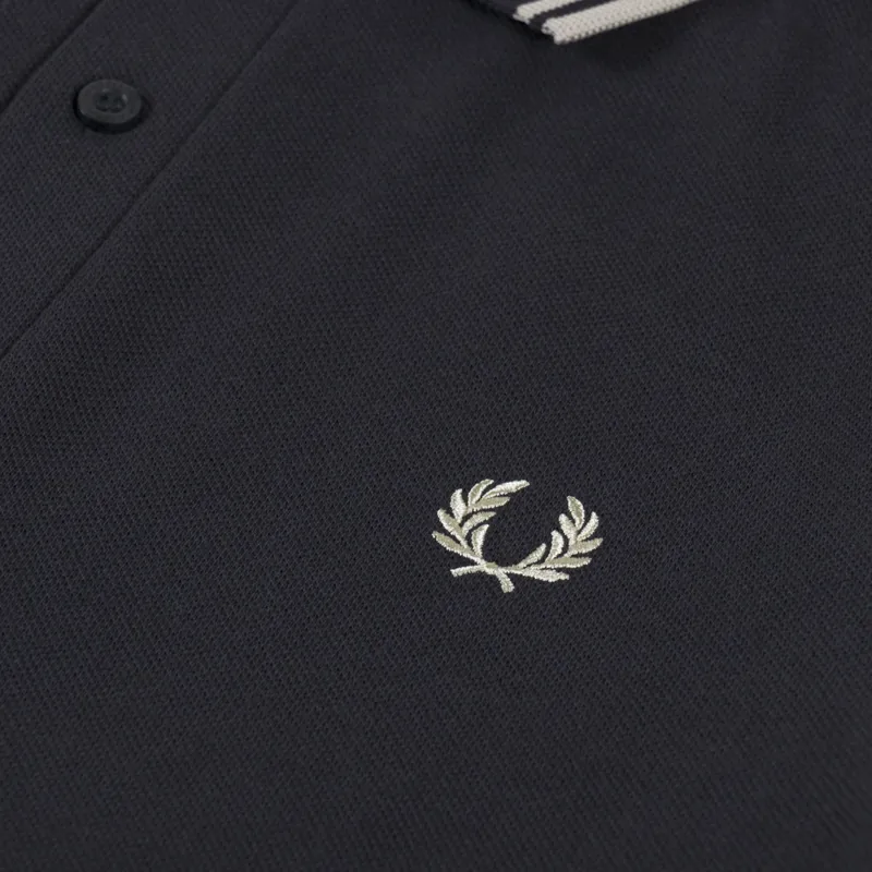 Fred Perry Twin Tipped Polo Shirt Anchor Grey Oatmeal-3