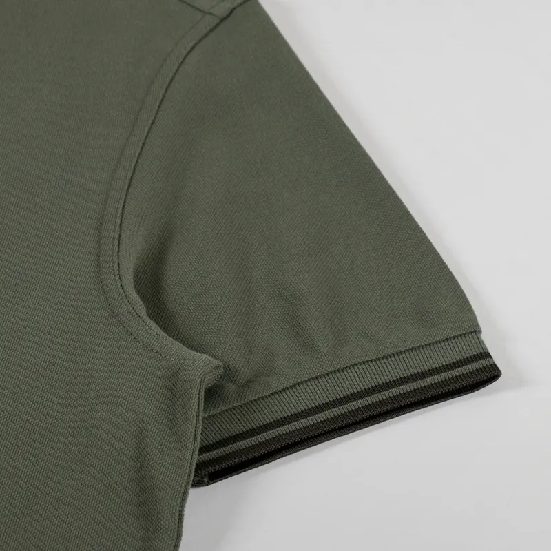 Fred Perry Twin Tipped Polo Shirt Laurel Wreath Night Green-3