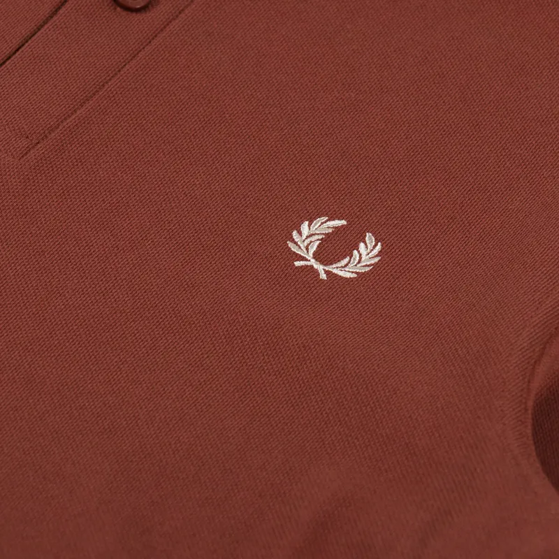 Fred Perry Twin Tipped Polo Shirt Whisky Brown Porridge Marl-2