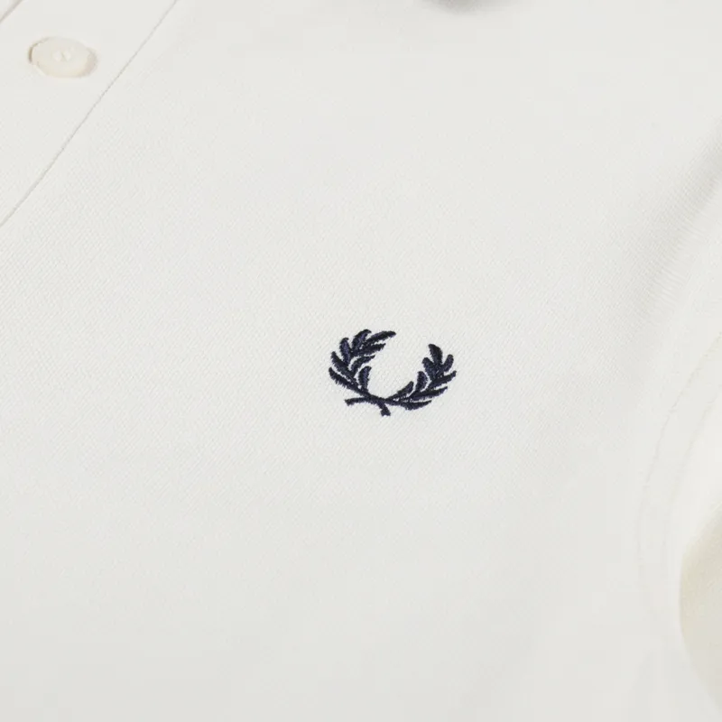Fred Perry Twin Tipped Polo Shirt Ecru Tennis Blue-3