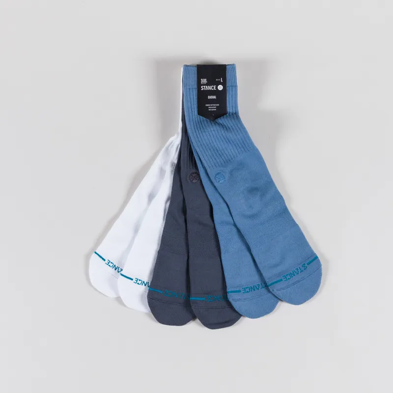 Stance Icon Crew Sock Turbulence Multi - 3 Pairs