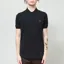 Fred Perry Plain Shirt Black Laurel Wreath Green