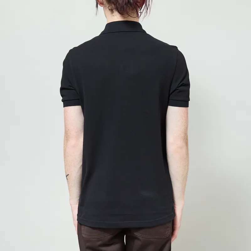 Fred Perry Plain Shirt Black Laurel Wreath Green-2