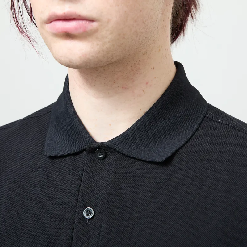 Fred Perry Plain Shirt Black Laurel Wreath Green-3