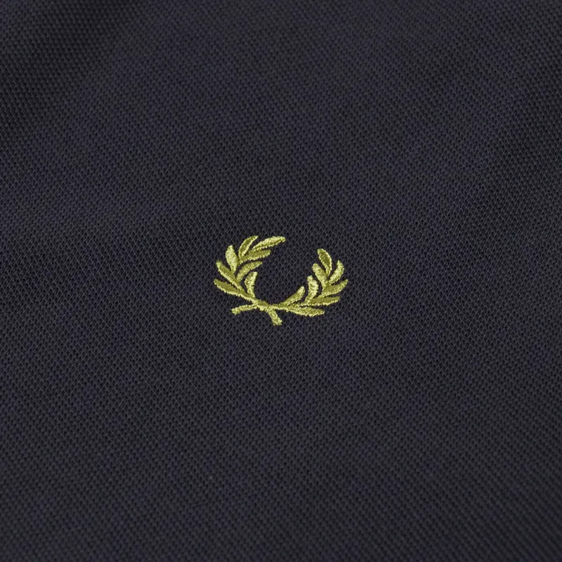 Fred Perry Plain Shirt Grey Tennis Ball Yellow-3