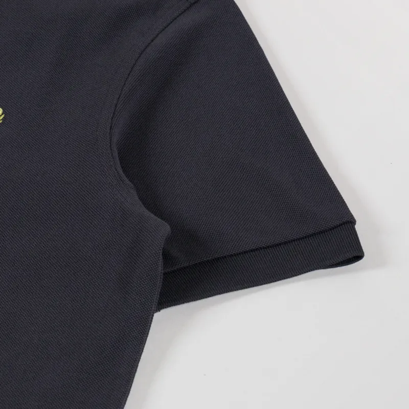 Fred Perry Plain Shirt Grey Tennis Ball Yellow-4