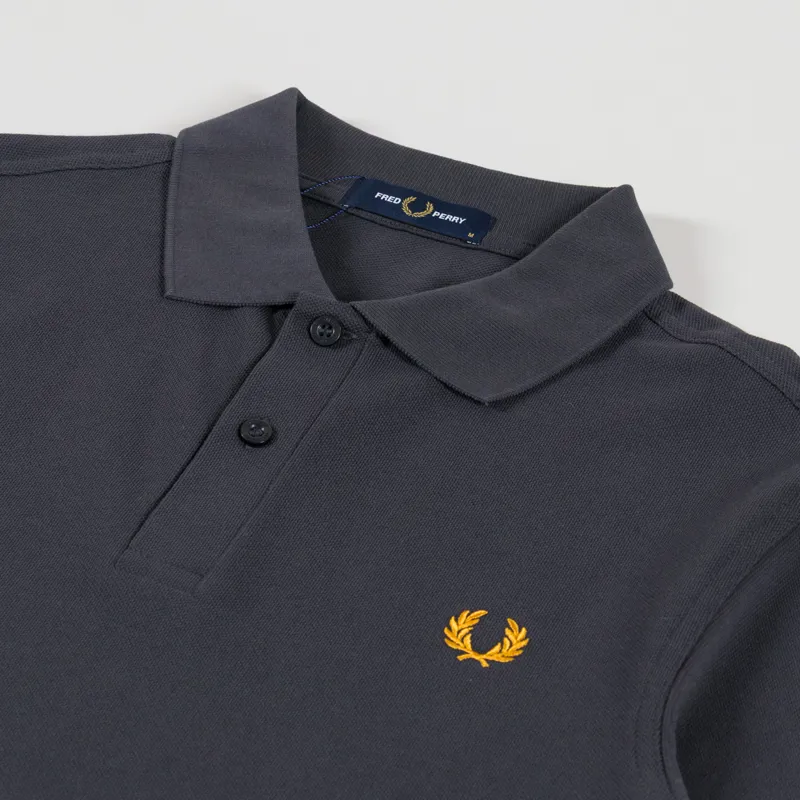 Fred Perry Plain Shirt Anchor Grey Golden-2