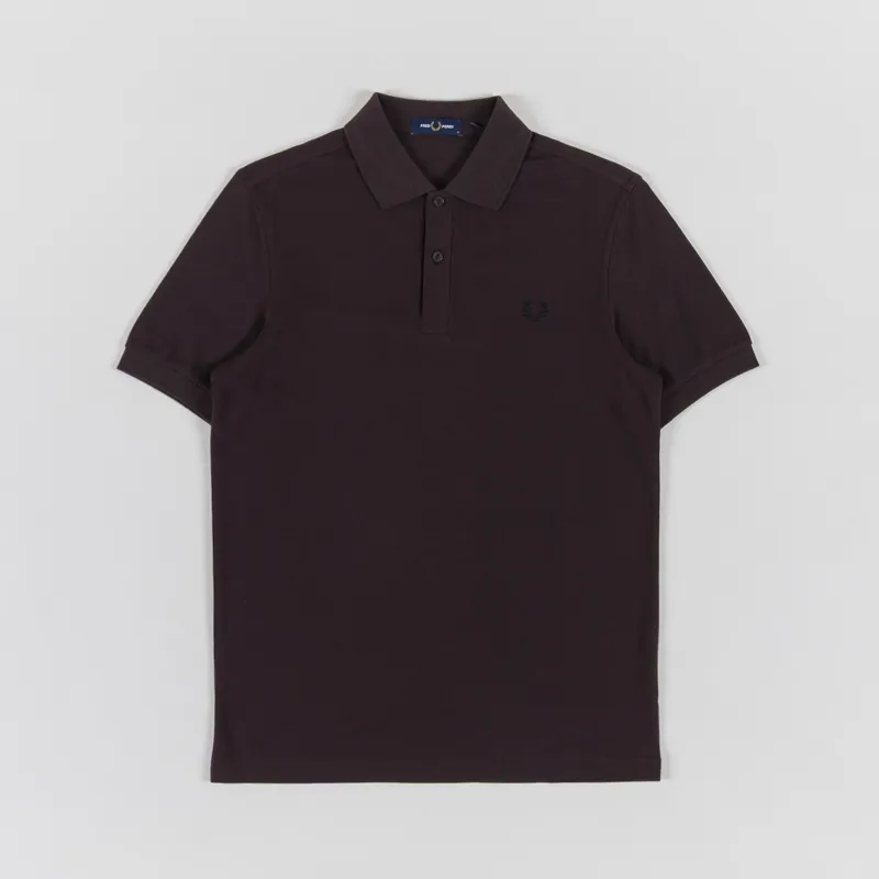 Fred Perry Plain Shirt Rich Brown Black