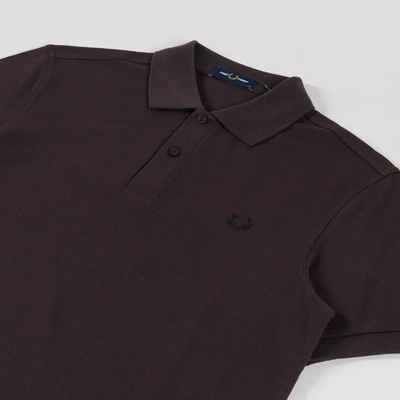 Fred Perry Plain Shirt Rich Brown Black-1