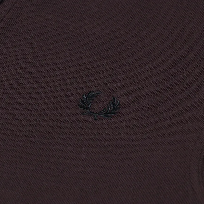 Fred Perry Plain Shirt Rich Brown Black-3