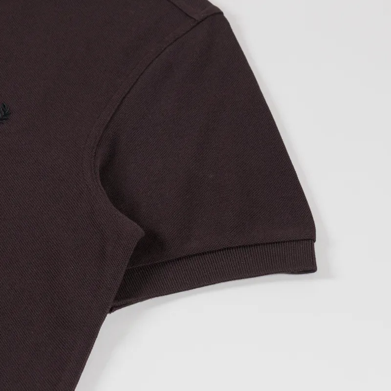 Fred Perry Plain Shirt Rich Brown Black-4