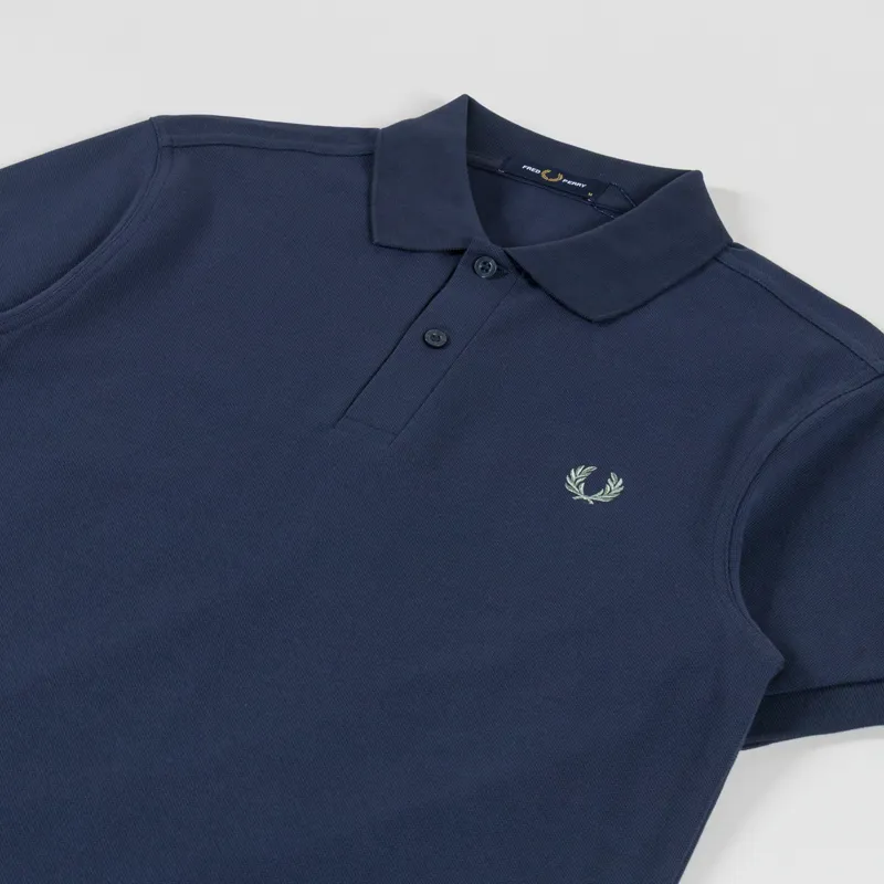 Fred Perry Plain Shirt Dark Airforce Seagrass-1