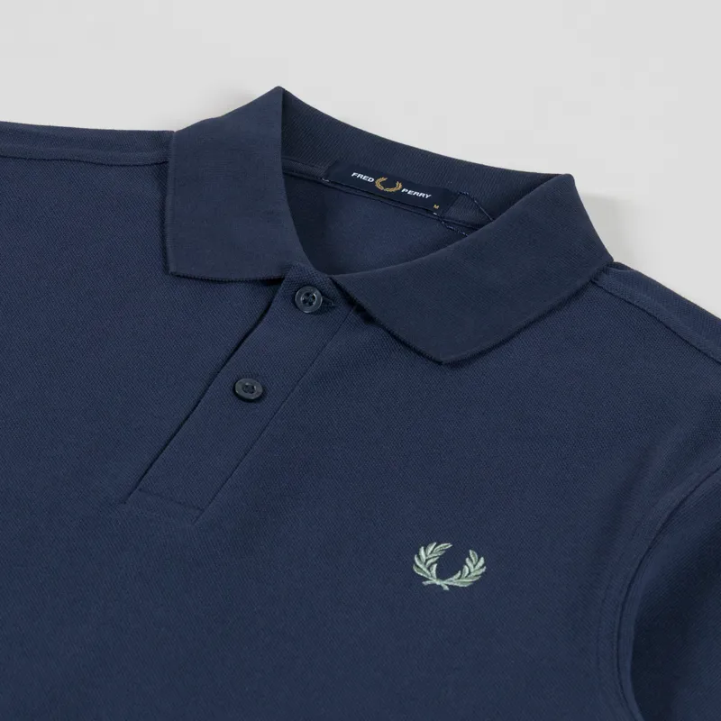 Fred Perry Plain Shirt Dark Airforce Seagrass-2