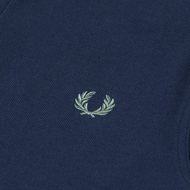 Fred Perry Plain Shirt Dark Airforce Seagrass-3