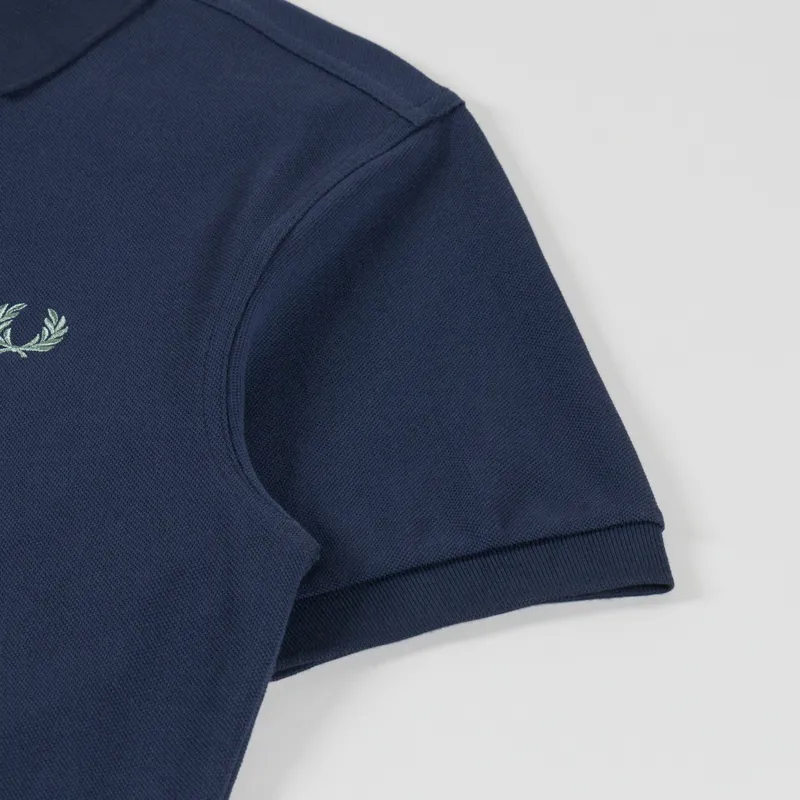 Fred Perry Plain Shirt Dark Airforce Seagrass-4