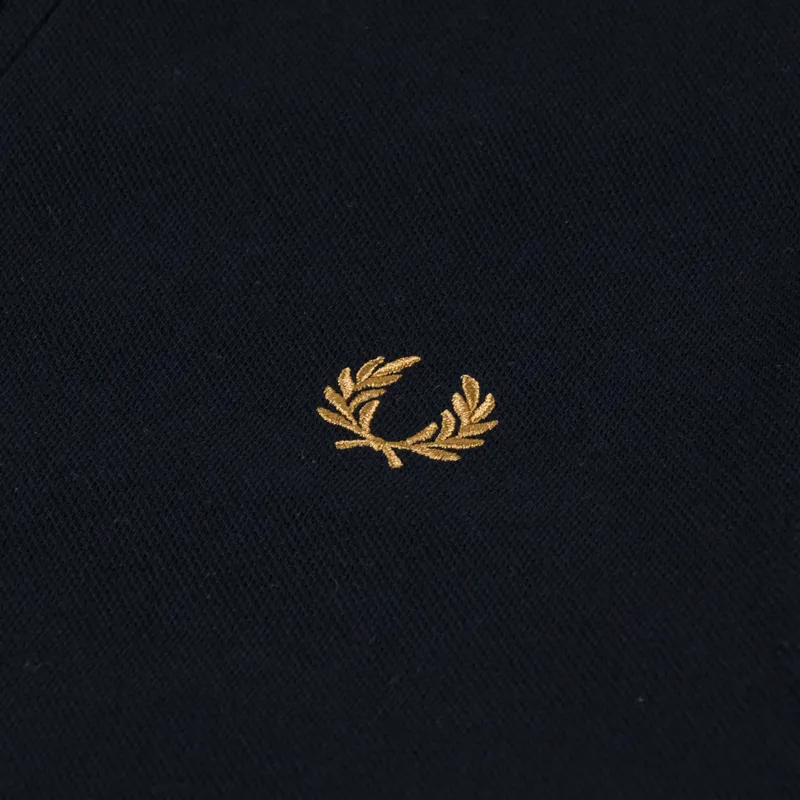 Fred Perry Plain Shirt Black Dark Caramel-3