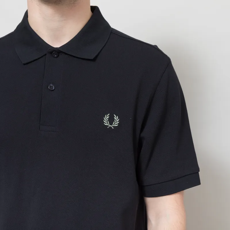 Fred Perry Plain Shirt Navy Seagrass-2
