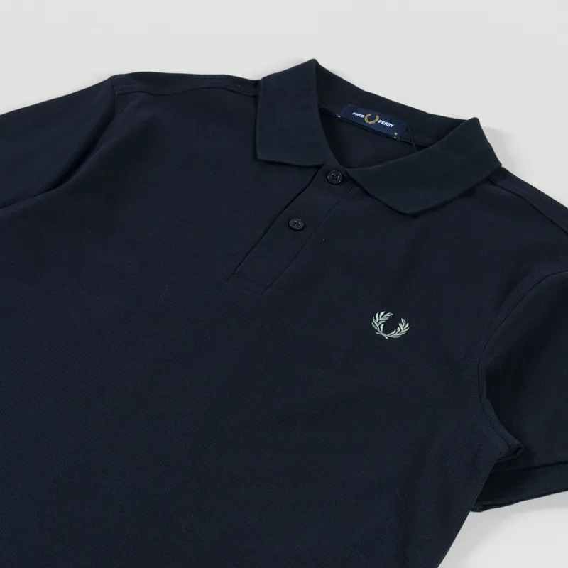 Fred Perry Plain Shirt Navy Seagrass-1