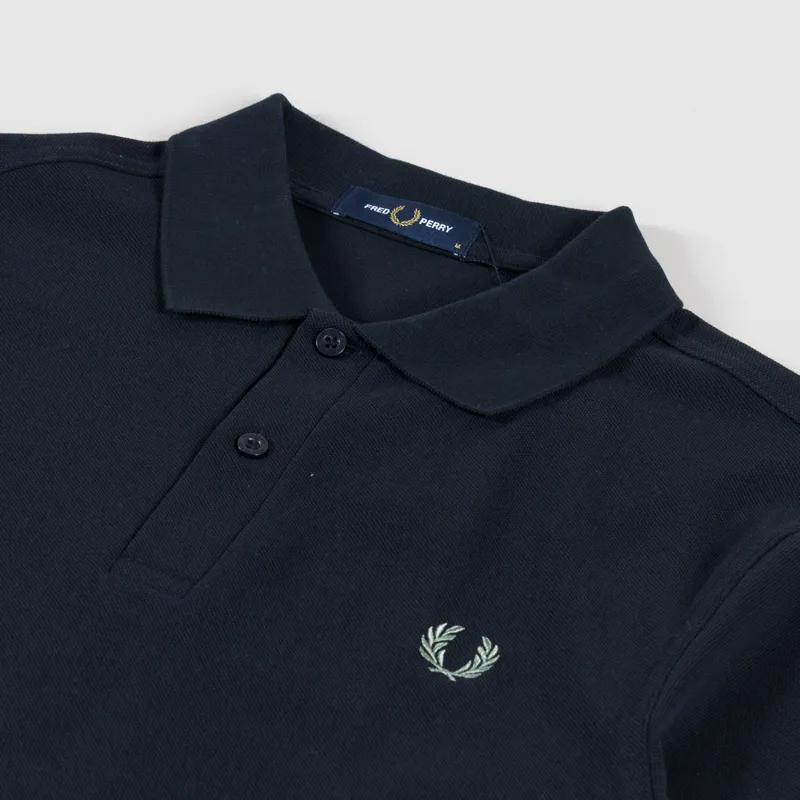 Fred Perry Plain Shirt Navy Seagrass-2
