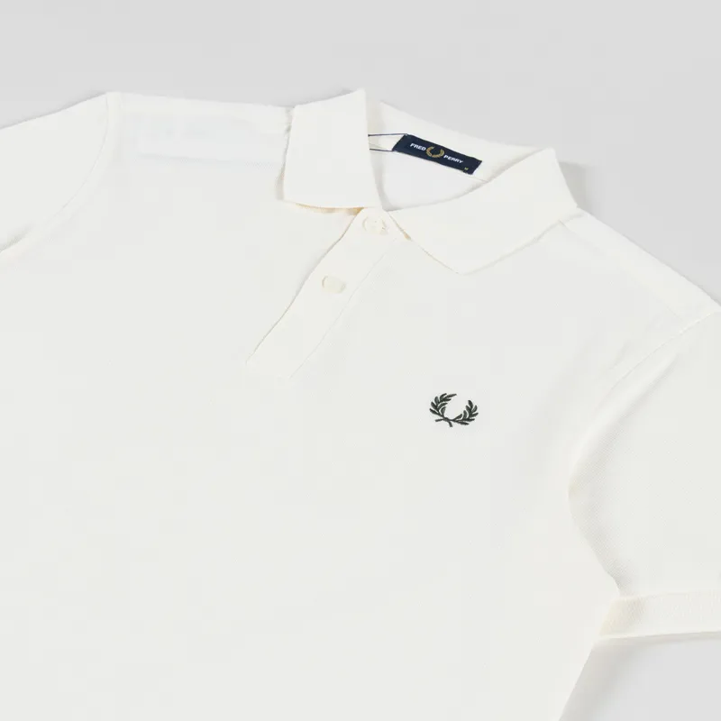 Fred Perry Plain Shirt Ecru Night Green-1