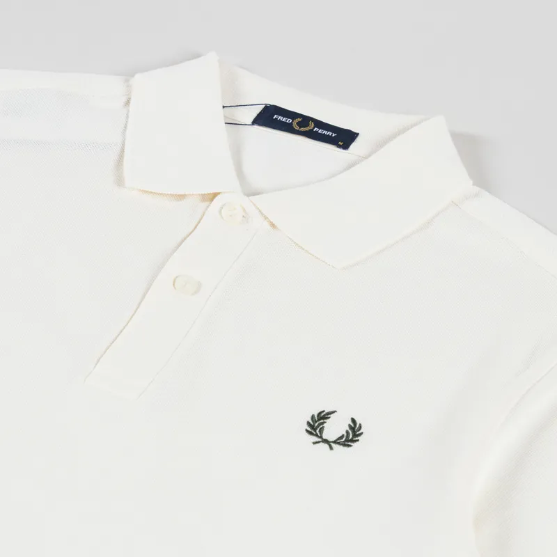 Fred Perry Plain Shirt Ecru Night Green-2