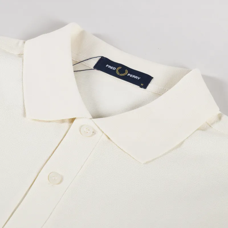 Fred Perry Plain Shirt Ecru Oxblood-2