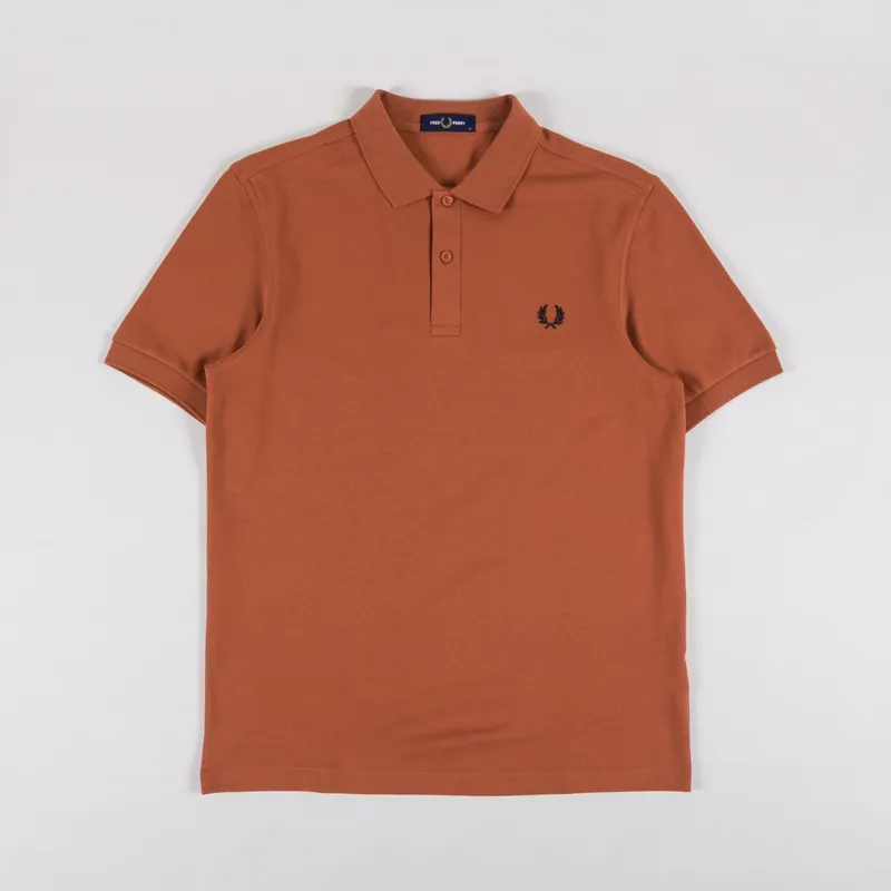 Fred Perry Plain Shirt Marmalade Black