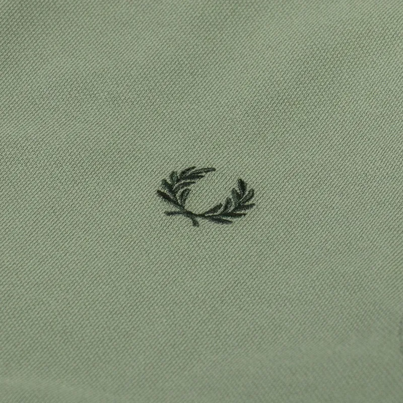 Fred Perry Plain Shirt Olive Mint Green-3