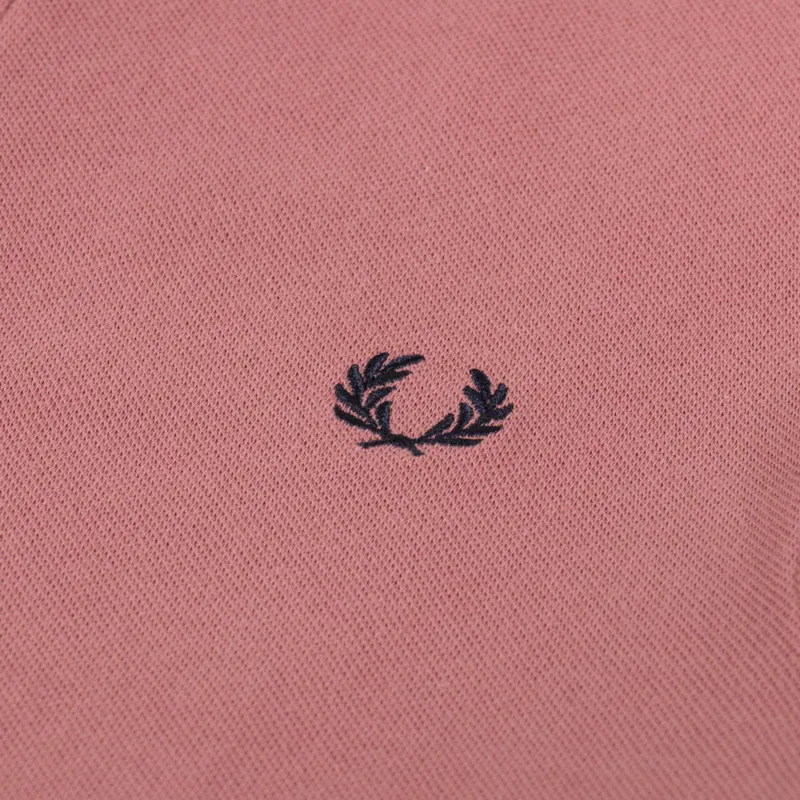 Fred Perry Plain Shirt Putty Pink Navy-3