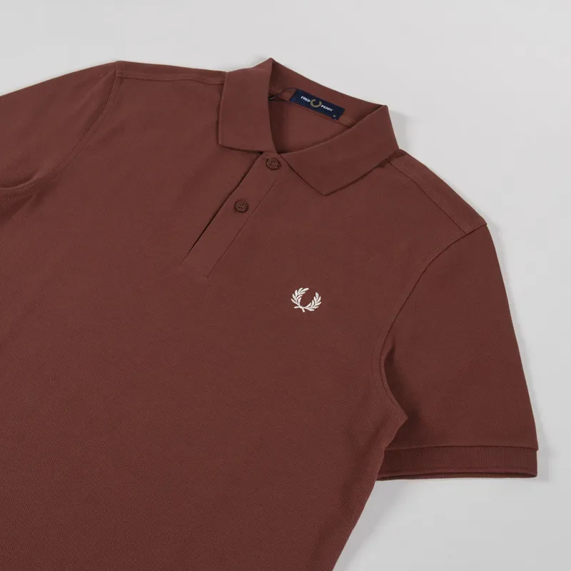 Fred Perry Plain Shirt Whisky Brown Ecru-1