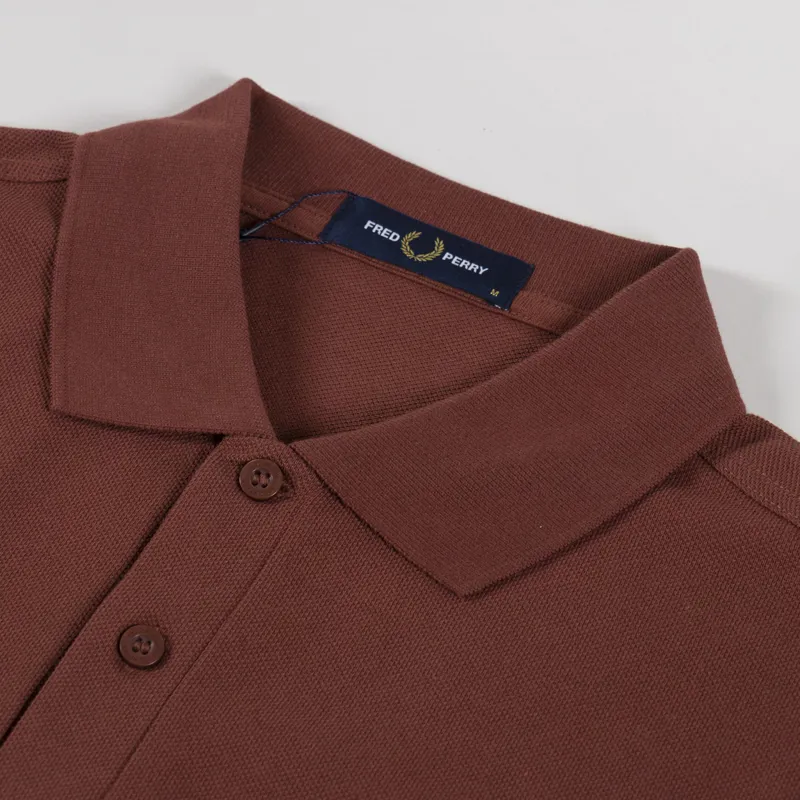 Fred Perry Plain Shirt Whisky Brown Ecru-2