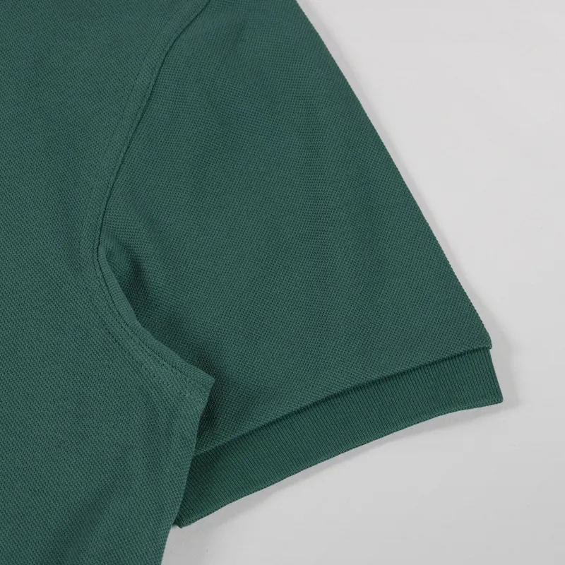 Fred Perry Plain Shirt Sport Green Track Blue-3