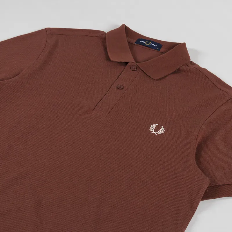 Fred Perry Plain Shirt Whisky Brown Porridge Marl-2