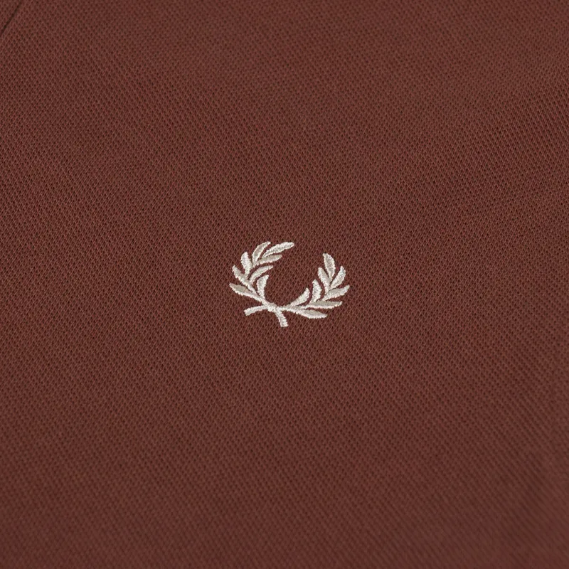 Fred Perry Plain Shirt Whisky Brown Porridge Marl-4