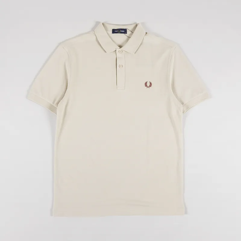 Fred Perry Plain Shirt Oatmeal Whisky Brown