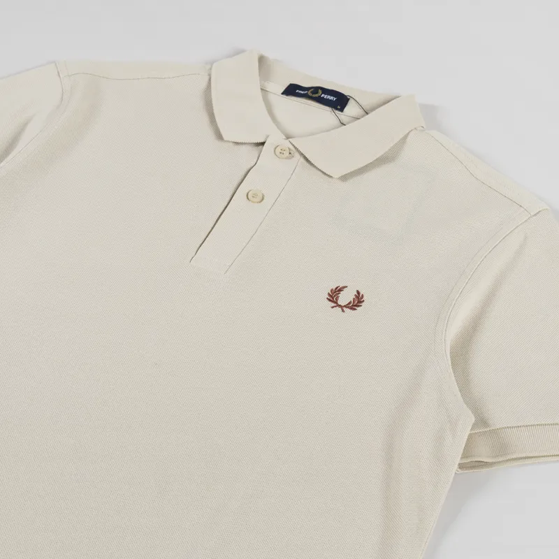 Fred Perry Plain Shirt Oatmeal Whisky Brown-1