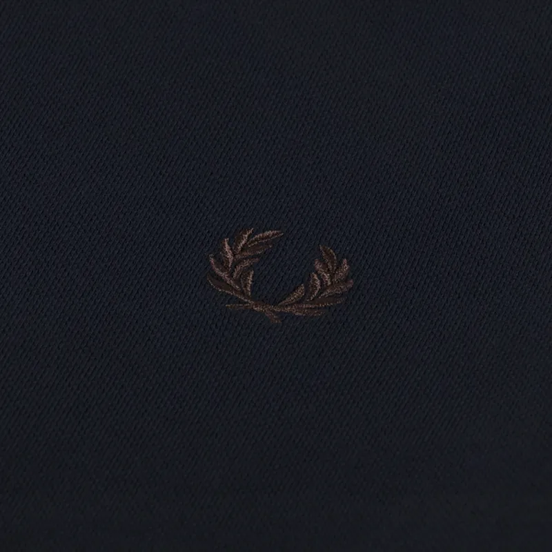 Fred Perry Plain Shirt Navy Carrington Road Brick-2