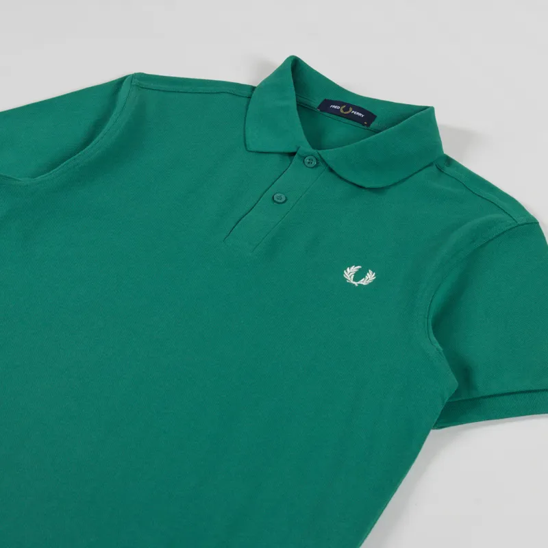 Fred Perry Plain Shirt Label Green Ecru-1