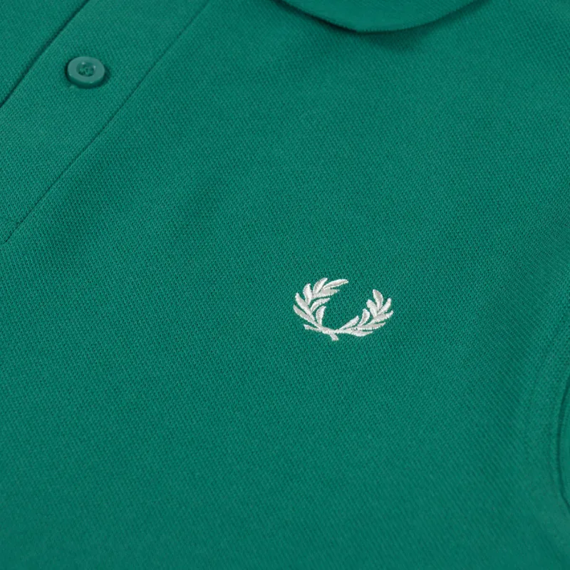 Fred Perry Plain Shirt Label Green Ecru-3