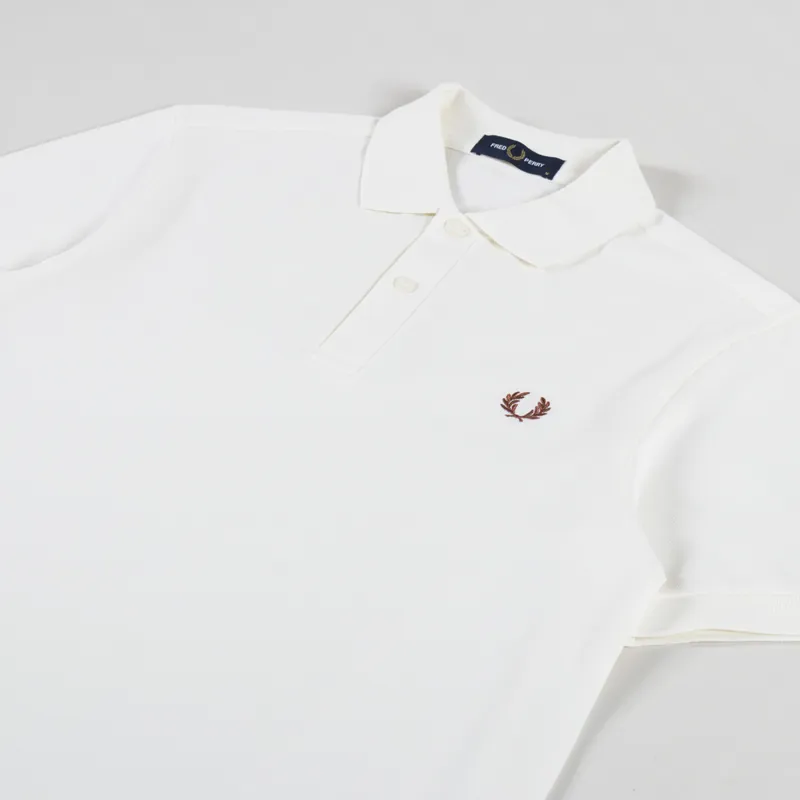 Fred Perry Plain Shirt Light Ecru Cinnamon-1