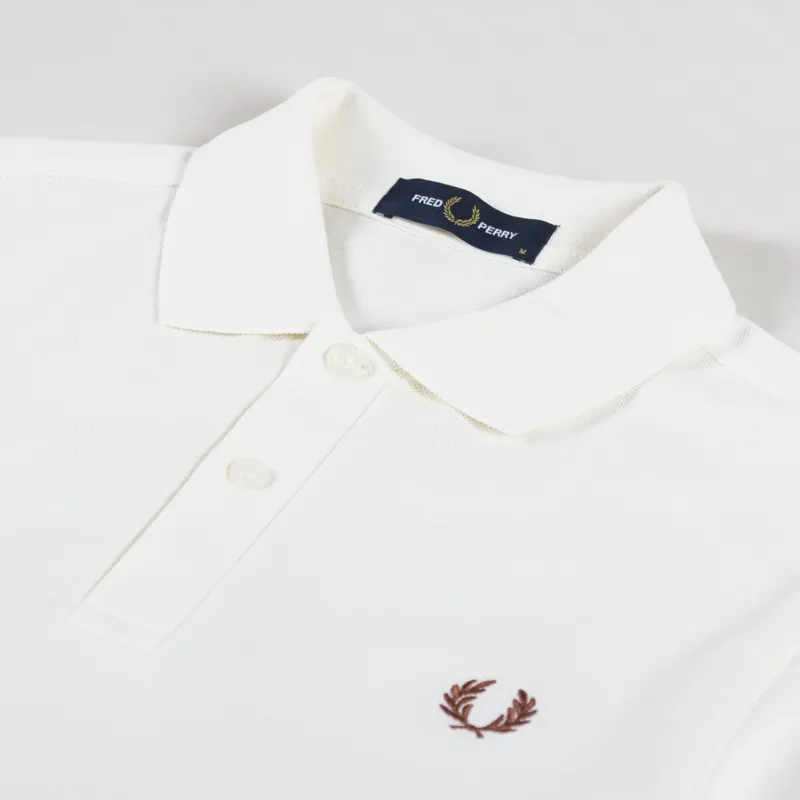 Fred Perry Plain Shirt Light Ecru Cinnamon-2