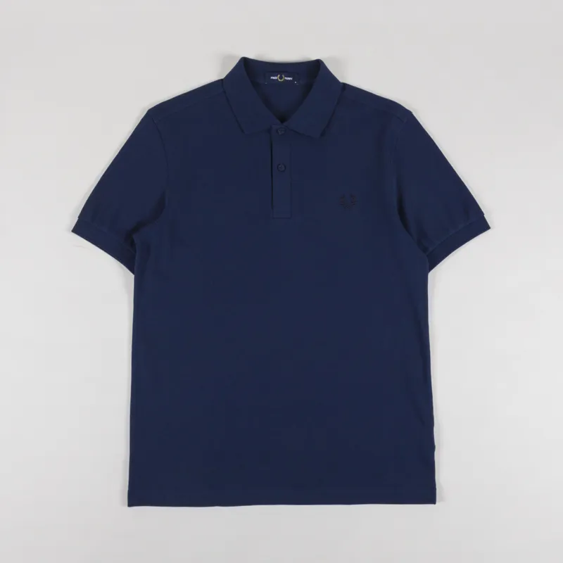 Fred Perry Plain Shirt Tennis Blue Navy